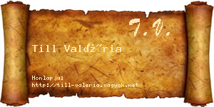 Till Valéria névjegykártya